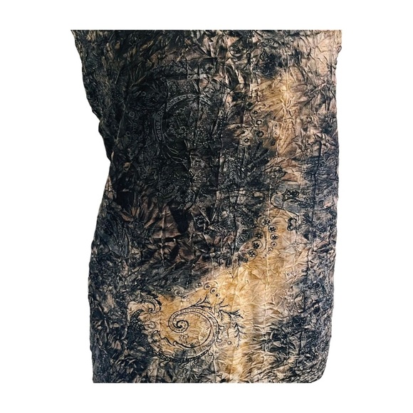 90s Whimsigoth Tie-Dye Velvet Top – Witchy Stormy Sky Vibes - Picture 2 of 5